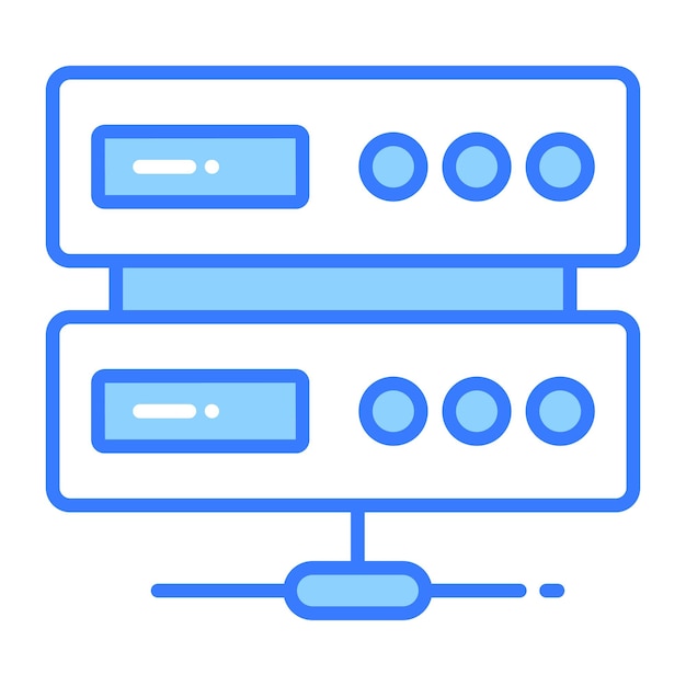 Icono de concepto de servidor de red vector moderno del centro de datos
