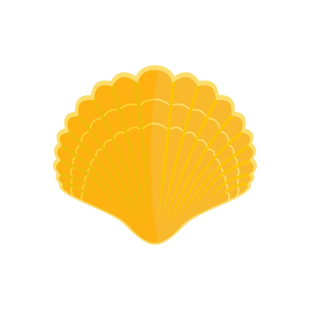 Icono de concha grande Ilustración plana del icono de vector de concha grande para web