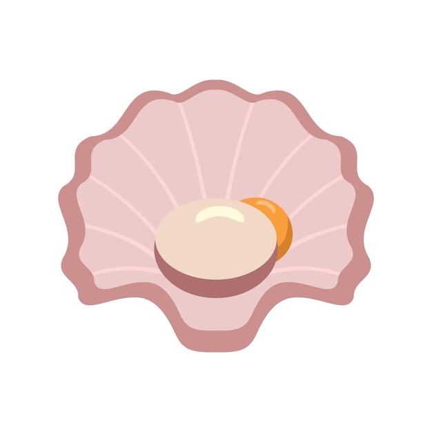 Icono de concha Ilustración plana del icono de vector de concha para web