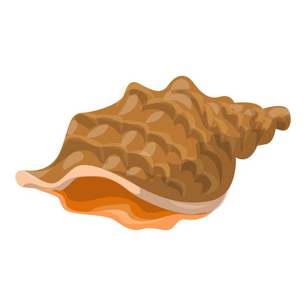 Icono de concha de mar Caricatura de icono de vector de concha de mar para diseño web aislado sobre fondo blanco