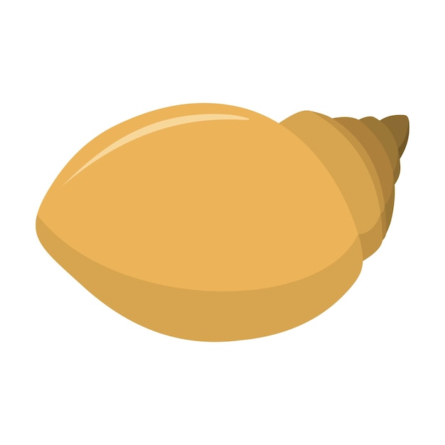 Icono de concha de moluscos Ilustración plana del icono de vector de concha de moluscos para web