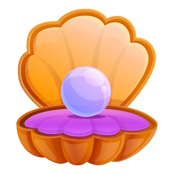 Vector icono de concha de perla púrpura icono vectorial de concha d'ús púrpura para diseño web aislado sobre fondo blanco