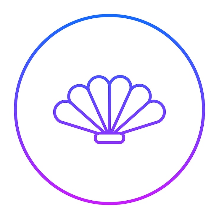 Vector icono de las conchas marinas