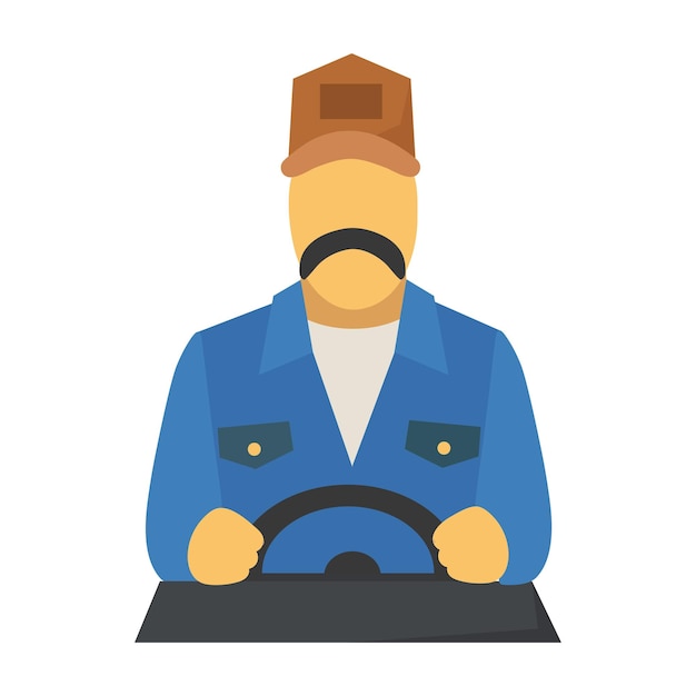 Icono del conductor del camión clipart avatar logotipo ilustración aislada