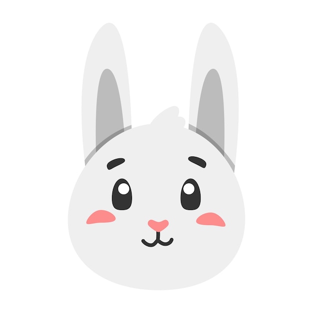 Vector icono de conejo animal lindo ilustración plana para su diseño estilo plano