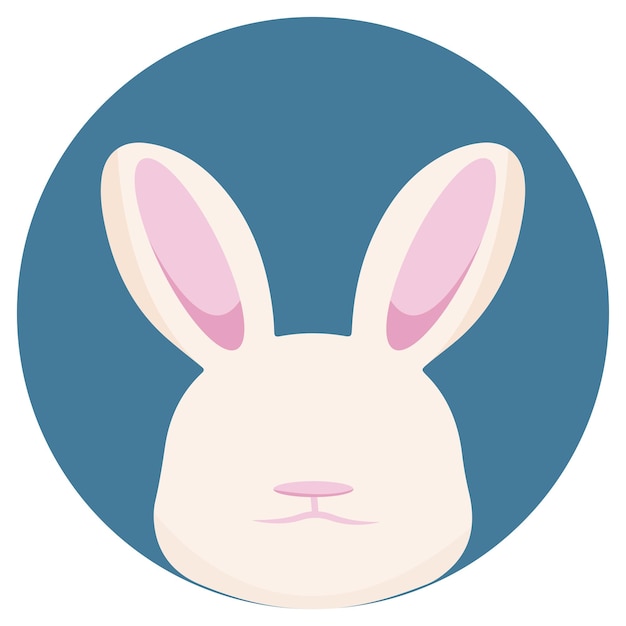 icono de conejo de Pascua de colores en un círculo que muestra el perfil de los usuarios