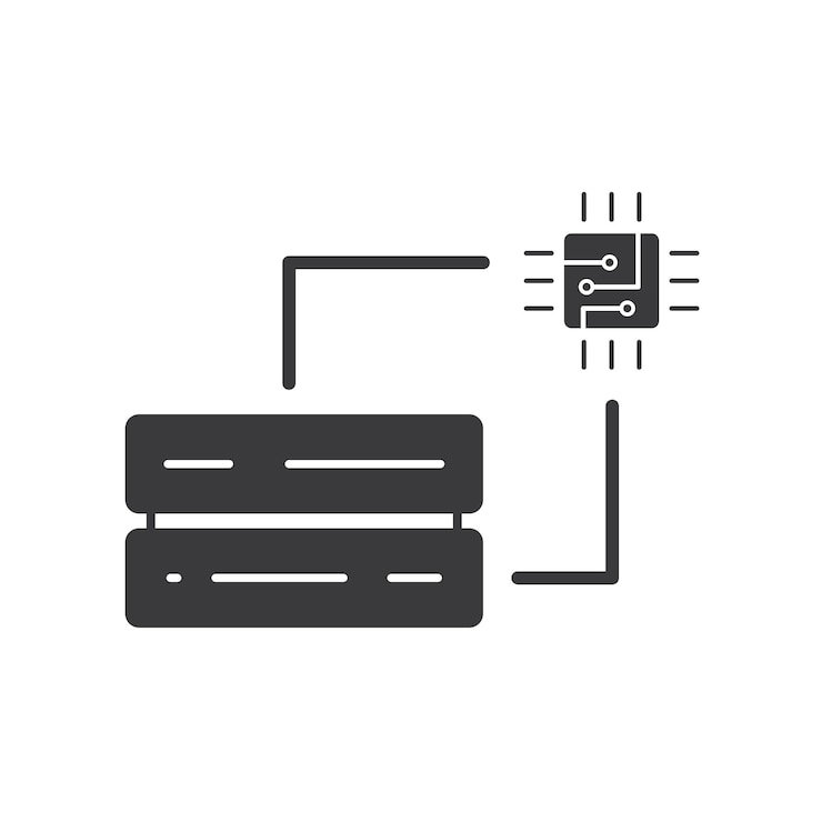 Vector ícono de conexión al servidor de datos