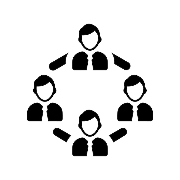 Ícono de conexión del equipo Gráficos vectoriales negros