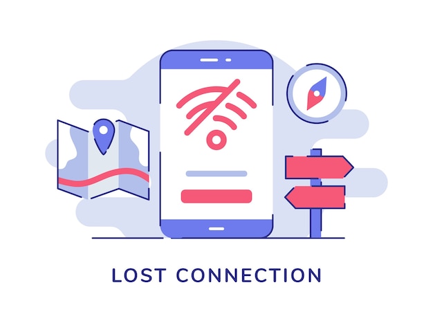 Icono de conexión perdida wifi no encontrado acceso a internet