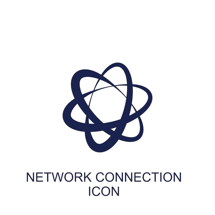 Vector icono de conexión de red fondo blanco