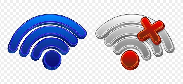 icono de conexión wifi buena y mala señal