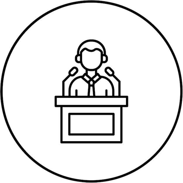 Icono de la conferencia de prensa