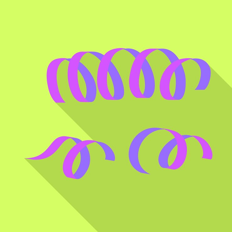 Icono de confeti morado de carnaval Ilustración plana del icono de vector de confeti morado de carnaval para diseño web
