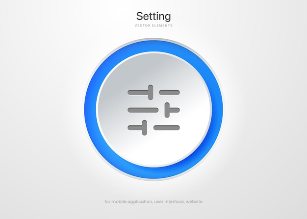 Vector icono de configuración 3d. herramientas, cog, equipo, signo de ayuda aislado sobre fondo blanco.