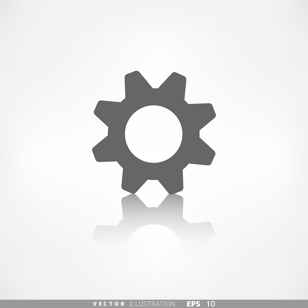 Vector el icono de configuración de las herramientas de símbolo de engranaje