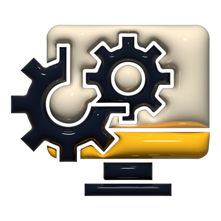 Icono de configuración del sistema en la pantalla
