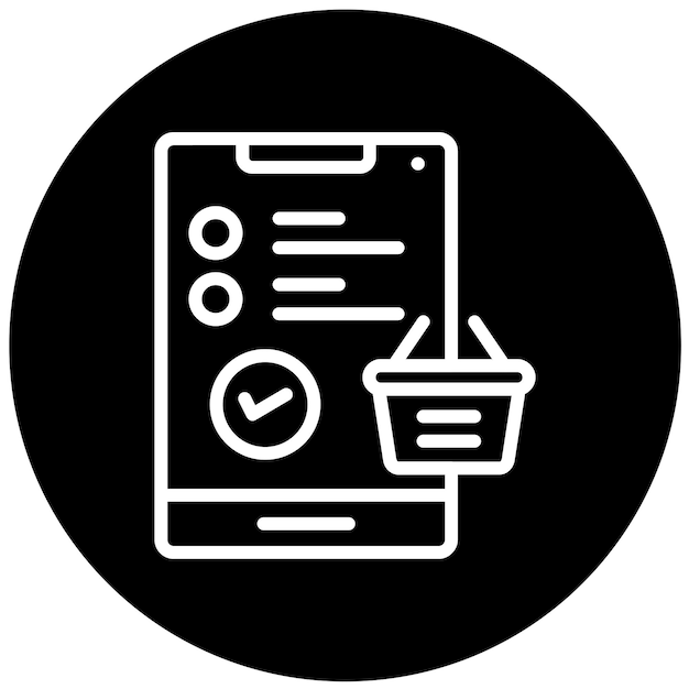 Icono de confirmación de la orden de diseño vectorial Icono de estilo