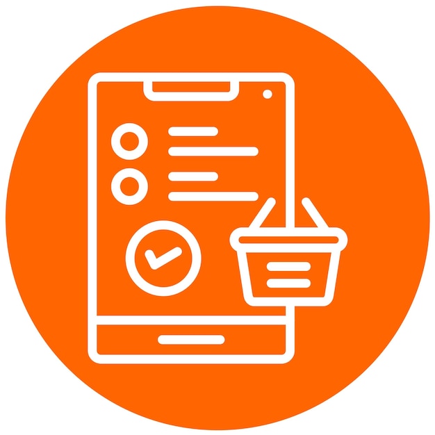 Icono de confirmación de la orden de diseño vectorial Icono de estilo