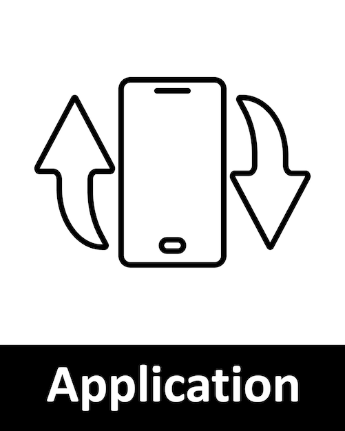El icono de conjunto de aplicaciones Smartphone transferencia campana imagen subida flecha Ideal para el desarrollo de aplicaciones interfaces móviles notificaciones herramientas de software de gestión de medios diseño digital