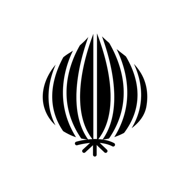 El icono del conjunto de cebollas es el símbolo vectorial del ajo.