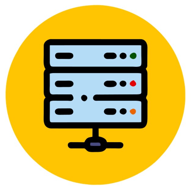 icono conjunto computadora nas servidor icono línea rota