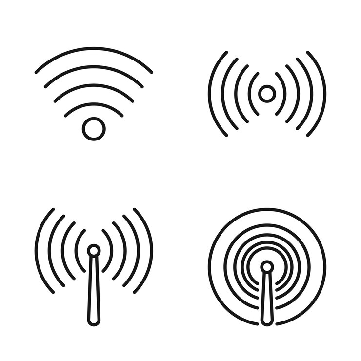 Vector icono de conjunto editable de ilustración vectorial inalámbrica aislada en fondo blanco usando para el sitio web de presentación o la aplicación móvil
