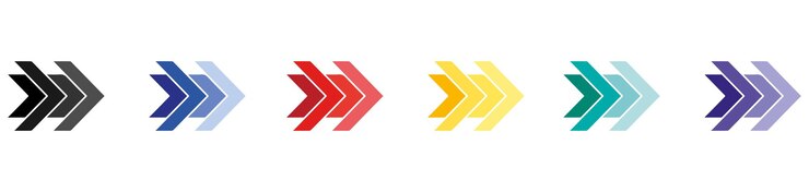 Vector icono de conjunto de flechas símbolos de flechas de colores elementos gráficos vectoriales aislados de flecha ilustración vectorial