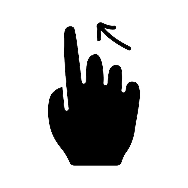 Icono de conjunto de gestos Deslizar toque doble clic girar pellizco zoom desplazamiento gesto pantalla táctil interacción con la interfaz de usuario movimiento de la mano multitáctil gesto deslizar pellizco control