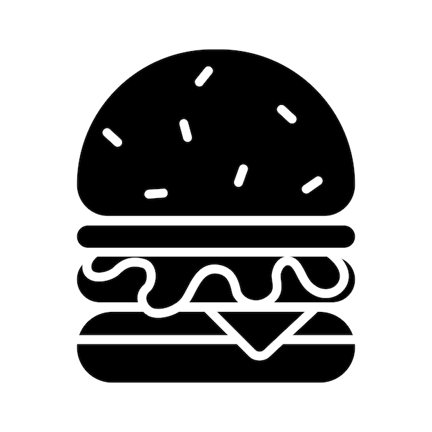 El icono del conjunto de hamburguesas Bun lechuga tomate queso pastel de comida rápida sándwich comida de sésamo bocadillo cocina estadounidense