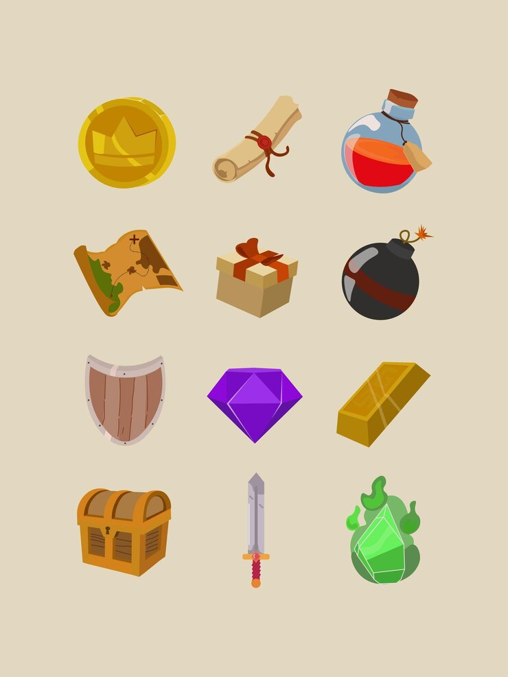 Vector icono para el conjunto de ilustraciones del juego