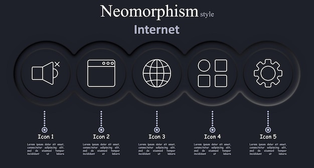 El icono del conjunto de Internet silenciar el navegador globo cuadrados tecnología de engranajes comunicación web configuraciones de internet mundo aplicación en línea neomorfismo