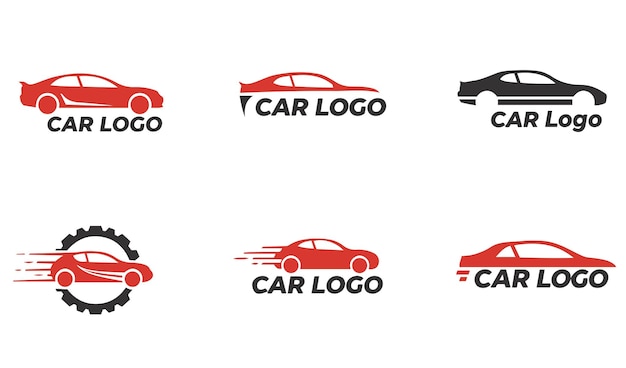 Icono del conjunto de logotipos de automóviles Diseño de automóviles velocidad vehículo símbolo de marca plantilla vector de carreras rápidas