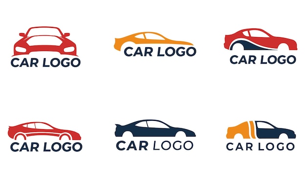 Icono del conjunto de logotipos de automóviles Diseño de automóviles velocidad vehículo símbolo de marca plantilla vector de carreras rápidas