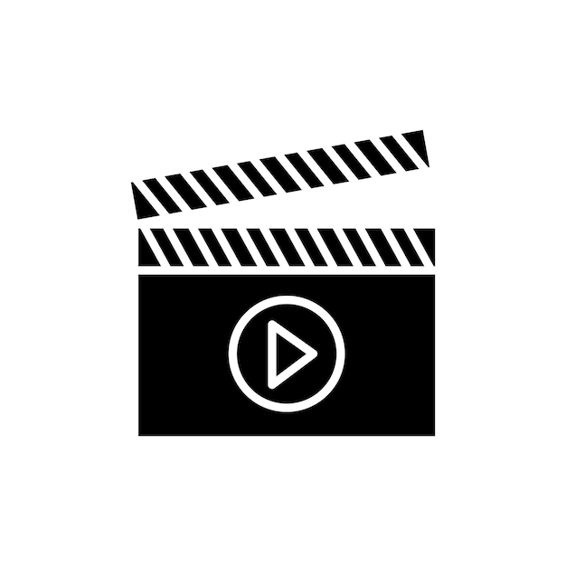 El icono del conjunto de películas, el vídeo, el símbolo vectorial, el pictograma de la película.