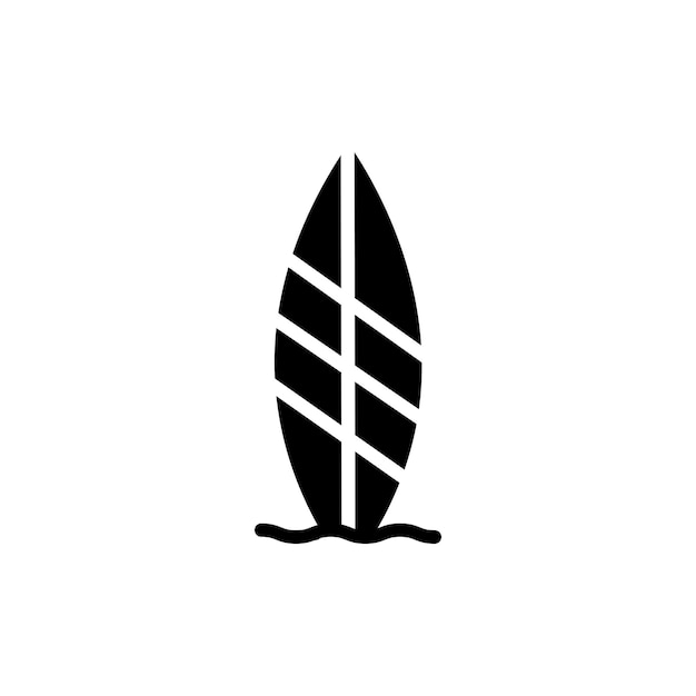 El icono del conjunto de tablas de surf, el símbolo vectorial de la tabla de surf de playa de verano, el letrero de la placa de surfista, el icono de la tablero de surf en negro, el estilo relleno y delineado.