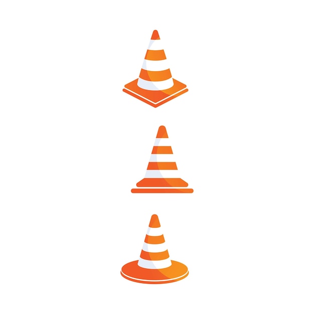 Icono de cono de construcción, diseño de ilustración vectorial. colección de herramientas. sobre fondo blanco