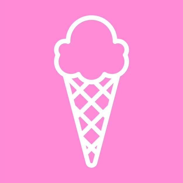 icono de cono de helado Ilustración vectorial