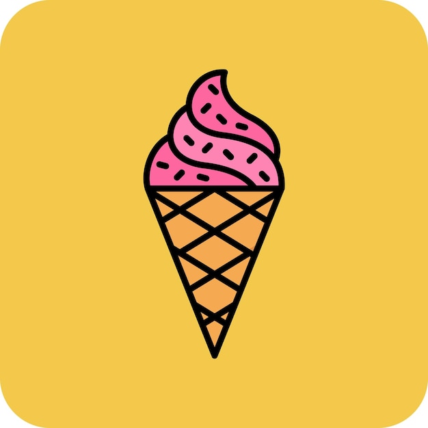 El icono del cono de helado