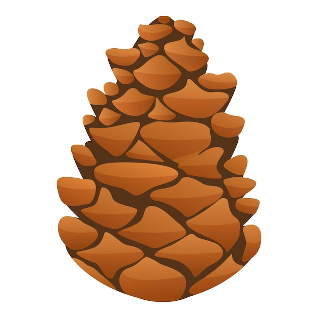 Icono de cono de pino de abeto Icono vectorial de cono de pinos de abeto para diseño web aislado en fondo blanco
