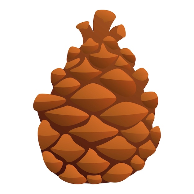 Icono del cono de pino de la rama Icono vectorial del cono de la rama del pino para el diseño web aislado en fondo blanco