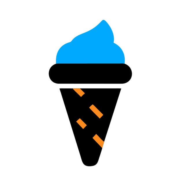El icono del cono de waffle