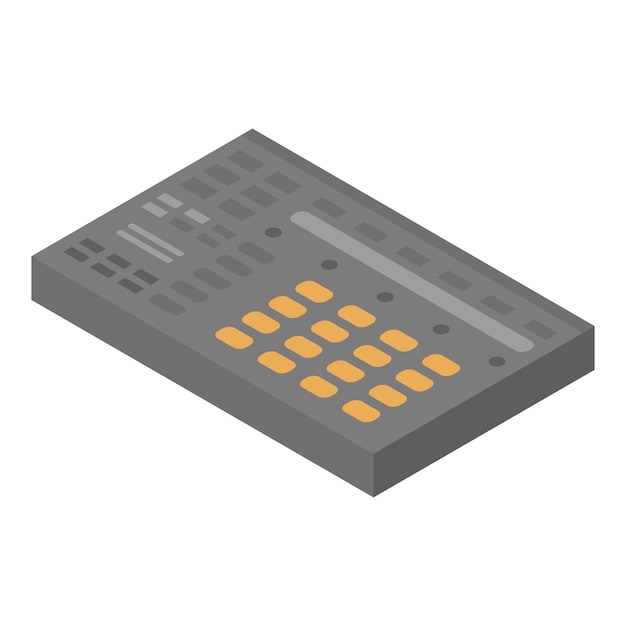 Icono de consola de DJ Isométrico del icono de vector de consola de DJ para diseño web aislado sobre fondo blanco