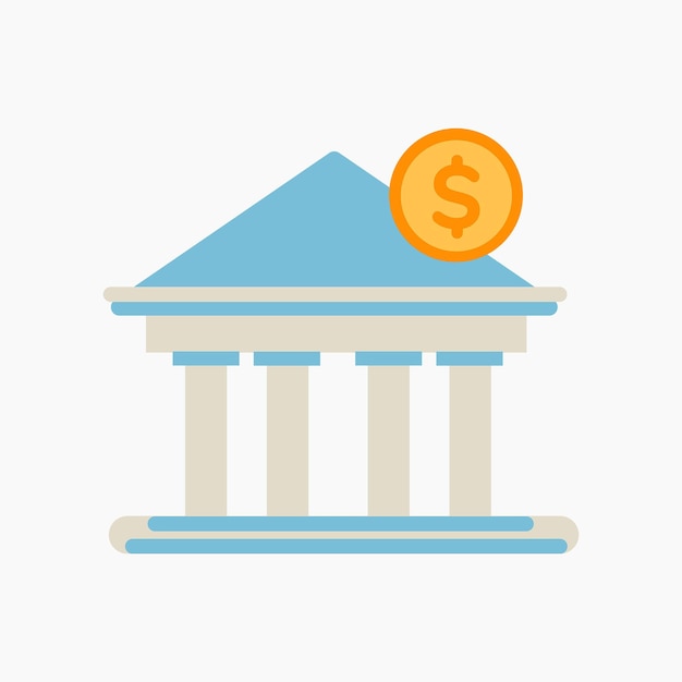 icono de construcción de banco