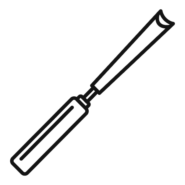 Icono de construcción de cincel Icono de vector de construcción de cincel de contorno para diseño web aislado sobre fondo blanco