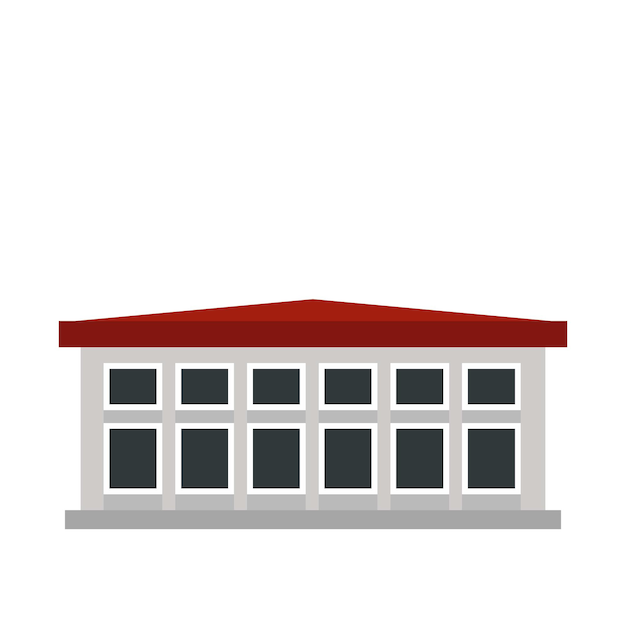 Icono de construcción en estilo plano aislado en la ilustración de vector de fondo blanco