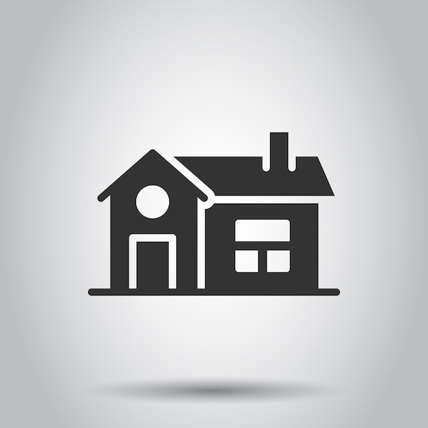 Icono de construcción en estilo plano Ilustración de vector de inicio sobre fondo blanco aislado Concepto de negocio de casa