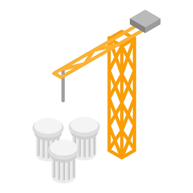 Vector icono de construcción ilustración isométrica del icono de vector de construcción para web