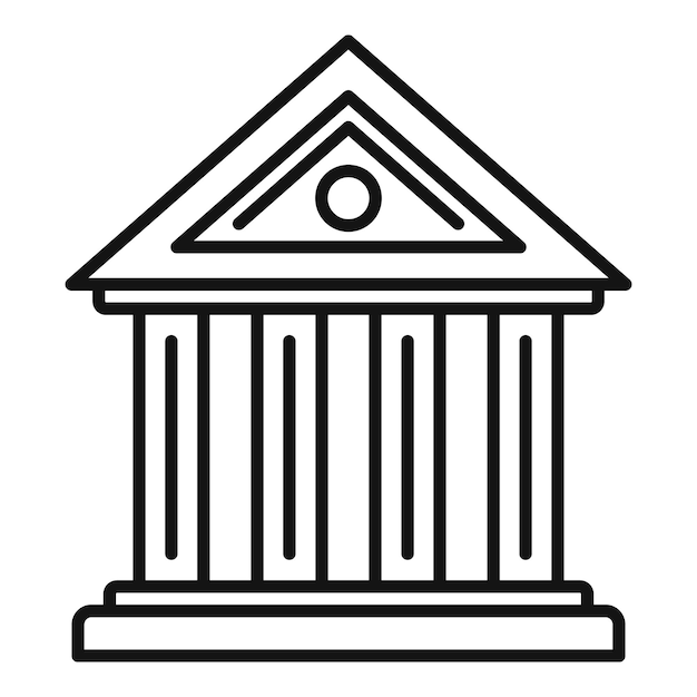Icono de construcción de leyes Icono de vector de construcción de leyes de esquema para diseño web aislado sobre fondo blanco