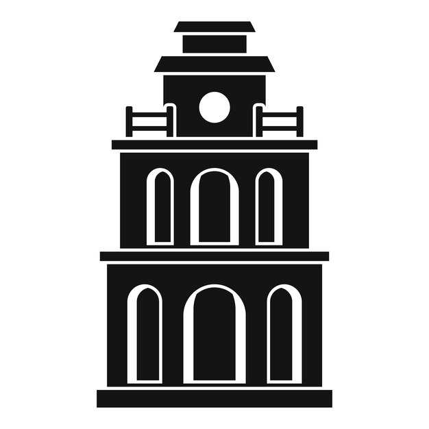 Icono de construcción de reloj de Taiwán Ilustración simple del icono de vector de construcción de reloj de Taiwán para diseño web aislado sobre fondo blanco