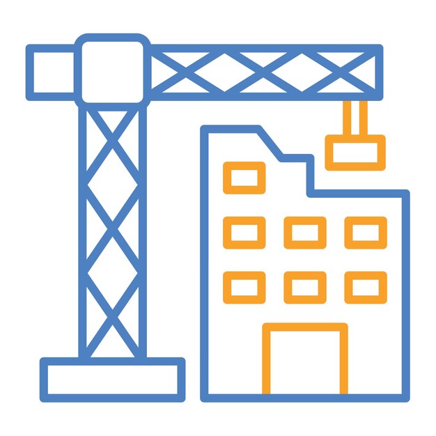 Vector icono de la construcción